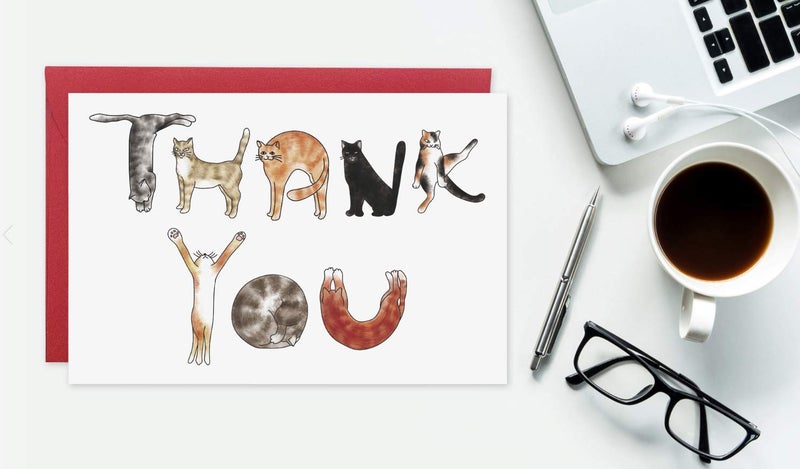 Gonzey Cats Thank You Greeting Cards - Image 3